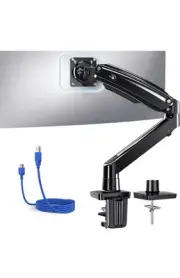 HUANUO Single Monitor Arm Holds 26.48 lbs, Ultrawide Computer Monitor Stand