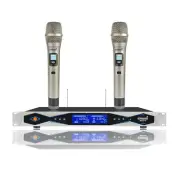 STARAUDIO 2 Channel UHF Handheld Wireless Microphone System 2CH Stage Church Mic