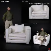 1/6 Scale White European style Leisure Sofa Furniture Model Toy Fit 12" Action F