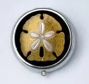 Sand Dollar PILL case pillbox Pill Box Holder