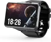 S669 4G Internet GPS Smartwatch 4GB 64GB Android 9.0 2.88" Large Screen 1300W+500w Dual Camera Google Play SIM Card Sports Watch for Men (Black)