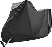 ValueHall Motorcycle Cover All Season Waterproof Outdoor Protection Motorcycle Cover with Lock-Holes and Storage Bag Fits up to 96/106/116 Inch for Motorcycles Snow Bikes Scooters Tour Bicycle V9A04