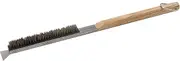 Pizza Oven Cleaning Brush, Pizza Oven Brush with Scraper,Scraper for Pizza Oven, Wooden Long Handle Pizza Brush
