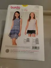 BURDA KIDS 9367 DRESS & TOPS SIZE 6-13 Sew Pattern 2 VIEWS uncut new.