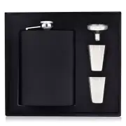 Hip Flask Set, 8 Oz Hip Flask with Funnel and 2 Small Glasses Portable 6982