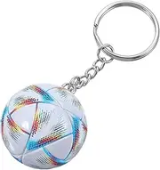 [Quilax] Soccer Keychain, Soccer Ball Keychain, Football Key Chain for Boys, Sports Fan Keyring for Backpacks Hanging Decoration, Sports World Cup Football keychains, White
