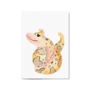 Cartoon Snake Cute Nursery Baby Animal Art