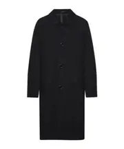 cotton-wool single breasted coat XL,L black