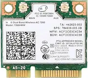 DIGISHUO Dual Band Wirless 7260.HMW Dual Band Wireless Card-AC 7260 Network Adapter+Bluetooth 4.0 USE for in tel 7260 AC Half Mini Pcie Card 802.11 b/a/g/n/ac(1 Pack)