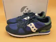 Size 13 M Men Saucony Original Shadow Casual Shoes Navy Blue Suade Medium New