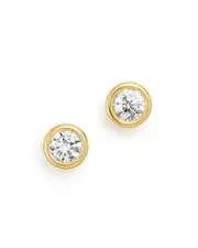 Diamond Bezel Stud Earrings in 14K Yellow Gold, 0.33 ct. t. w.