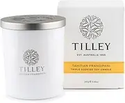 Tilley Classic White Tahitian Frangipani Soy Candle, 240 g/45 Hour