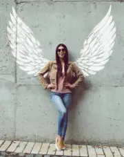 Angel Wings Stencil, Open, Large Wall Painting stencil, Interior Exterior use