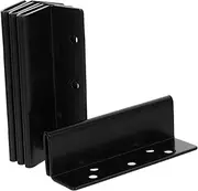 BESTYASH Elegant Iron Bed Rail Attachment Brackets 4 Pack for Bed Frame Easy Mounting Hardware