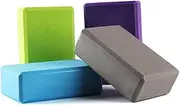 NAMOARLY 2Pcs Skid Yoga Blocks High Density Eva Rectangular Cushion for Home Studio Use Yoga Assistant for Deepening Stretches Grey Color
