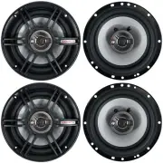 (4) Crunch CS653 6.5" Car Audio 3-Way Speakers 300 Watts Max 6 1/2" Inch