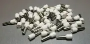 10/20/50Pcs E6012 10AWG 6mm² WHITE Insulated Ferrule Bootlace Terminals Crimp