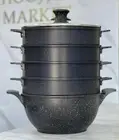 Mantovarka Dumplings Manty Khinkali Veggie Food Cooker 4 tiered, 10 qt Steamer