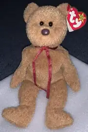 NEW *RARE* RETIRED CURLY THE BEAR MANY TAG ERRORS MINT CONDITION TY BEANIE BABY