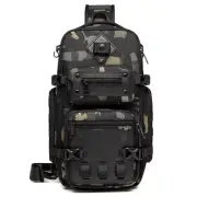 Sling Bag Tactical Sling Backpack Anti Theft Shoulder Crossbody Bag Camouflage