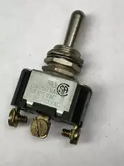Toggle Switch, ON OFF ON not momentary, screw terminals, 15A @ 125VAC