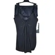 NEW Miraclesuit 10 Rock Solid Marina Tankini Swimsuit Black Classic Coastal