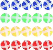 Pack of 20 Children's Velcro Ball Game Catch Ball Game Set Replacement Balls Paddle Ball Game Velcro Throwing Game for Indoor Outdoor Use 4 Colours