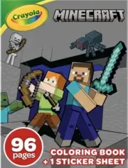 Crayola Minecraft Coloring Book With Stickers 96 Coloring Pages