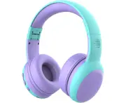 Bluetooth Kids Headphones with 85dB Limited Volume, Children's Wireless Bluetooth Headphones, Foldable Bluetooth Stereo Over-Ear Kids headsets - Purple