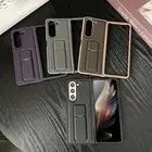 Shockproof Case For Samsung Galaxy Z Fold 6 Fold 5 4 3 Carbon Fibre Stand Cover