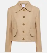 [Patou] Patou Cotton-blend tweed jacket AU 6 beige
