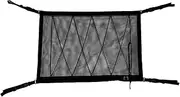 Car Ceiling Cargo Net Pocket,90cmx65cm Adjustable Double Layer Mesh Car Ceiling Storage Net,Long Trip Storage Bag, Tent Putting Quilt Children's Toy Towel Sundries Interior Accessories