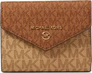 Michael Kors Jet Set Charm Medium Tab Pocket Trifold Wallet (Camel Multi)