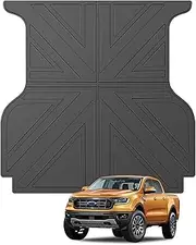 JTYZSM Bed Mat Compatible with 2019-2023 Ford Ranger 5ft All Weather Protection Truck Bed Liner TPE Anti-Slip Trunk Bed Mats for 2019 2020 2021 2022 2023 Ranger Short Bed - Black, JTYM7