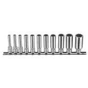 Force 1/4" Drive 11 Piece Imperial Deep Socket Set - 21110D