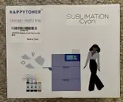 HAPPYTONER Sublimation EcoTank Printer Refill Ink 4 X 100 ML Bottles CYAN Color