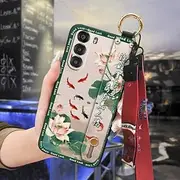 Phone Case Compatible with ZTE Nubia S/A403ZT, Kickstand Wristband Phone Holder Back Cover Silicone Chinese Style Wrist Strap Anti-Knock Ring