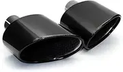 Compatible For Audi A4 A5 A6 A7 RS4 RS5 RS6 RS7 stainless steel tailTip exhaust tip muffler body modification accessories(Black)