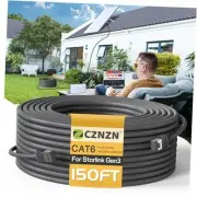 150 FT Starlink Cable for Starlink Satellite Dish - Weatherproof 26AWG,