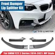 For BMW F22 2Series 2014-21 MP Sport Bumper Performance Style Front Lip Splitter