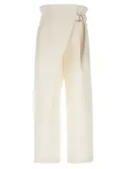 [Issey Miyake] Issey Miyake-Enfold Pantaloni Bianco-Donna 0.0
