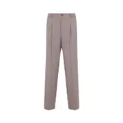 [Dries Van Noten] Dries Van Noten-Light Lilac Penrud Wool Pants-Uomo 48 IT