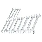 Elora Long Metric Open End Spanner Set 12 Piece 6 to 32 mm Chrome Plated 01276