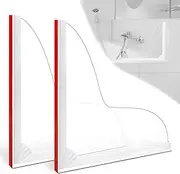 Honitra Shower Splash Guard: Upgrade Bathtub Splash Guard, 2 Shower Water Guard, Self-Glue Shower Splash Guard for Bathtub, Splash Guards to Keep Water in Shower, Shower Splash Guard Corner for Leak