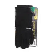 HEAD Ultrafit Touchscreen Running Gloves - Silicone Palm Design - Black