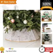 Fabric Christmas Tree Collar, Christmas Tree Ring, Willow Christmas Tree Skir...
