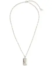 Sterling Forever Leo Constellation Dog Tag Necklace