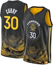 [Guols] No.30 C-Urry Embroidery Basketball Jersey, Men's Basketball Training Uniform, Fan Jersey,Polyester Material, Breathable