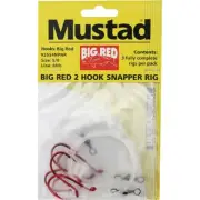Mustad Big Red 6/0 2 Hook Snapper Rig 2 PACKS with FREE Shipping
