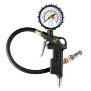 Tire Inflator Deflator Air Pressure Gauge with Rubber Hose, 2-1/2" Dial Wheel In